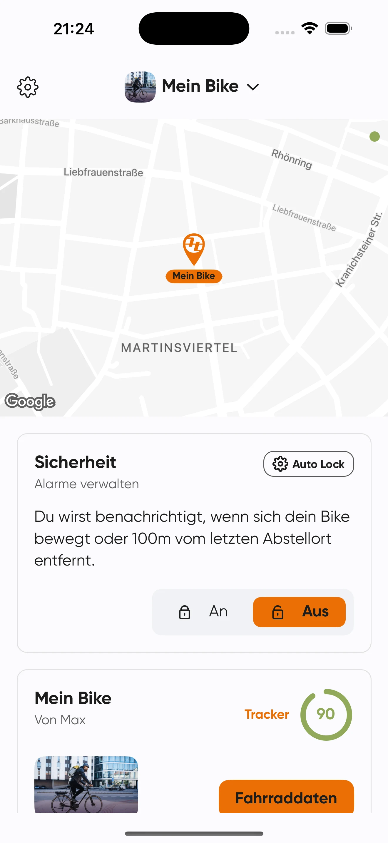 Tout Terrain Bike Tracker screenshot