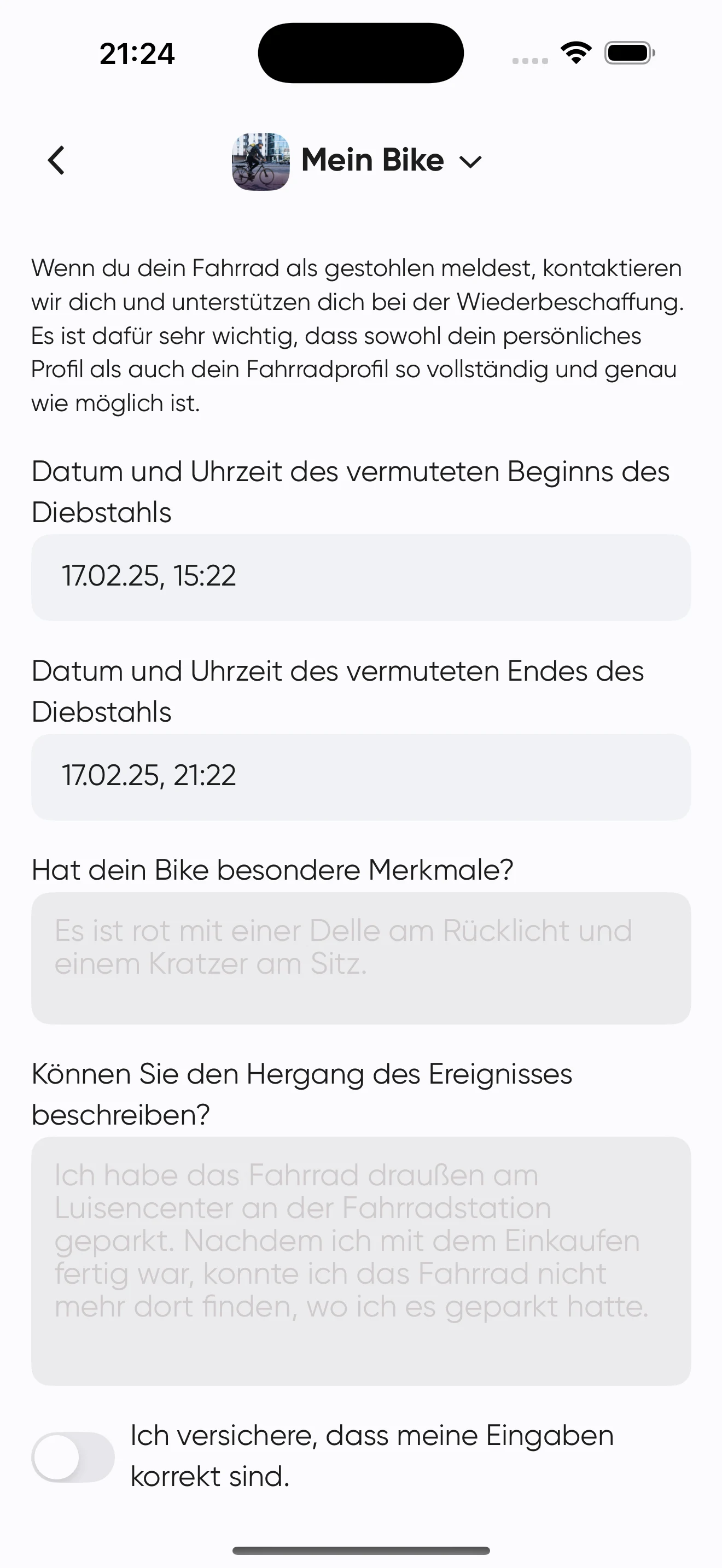 Tout Terrain Bike Tracker screenshot